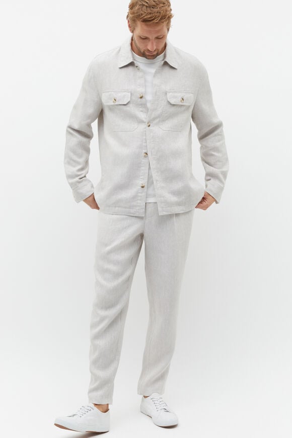 Linen Overshirt  Chalk Crossdye Linen Overshirt  Chalk Crossdye  hi-res