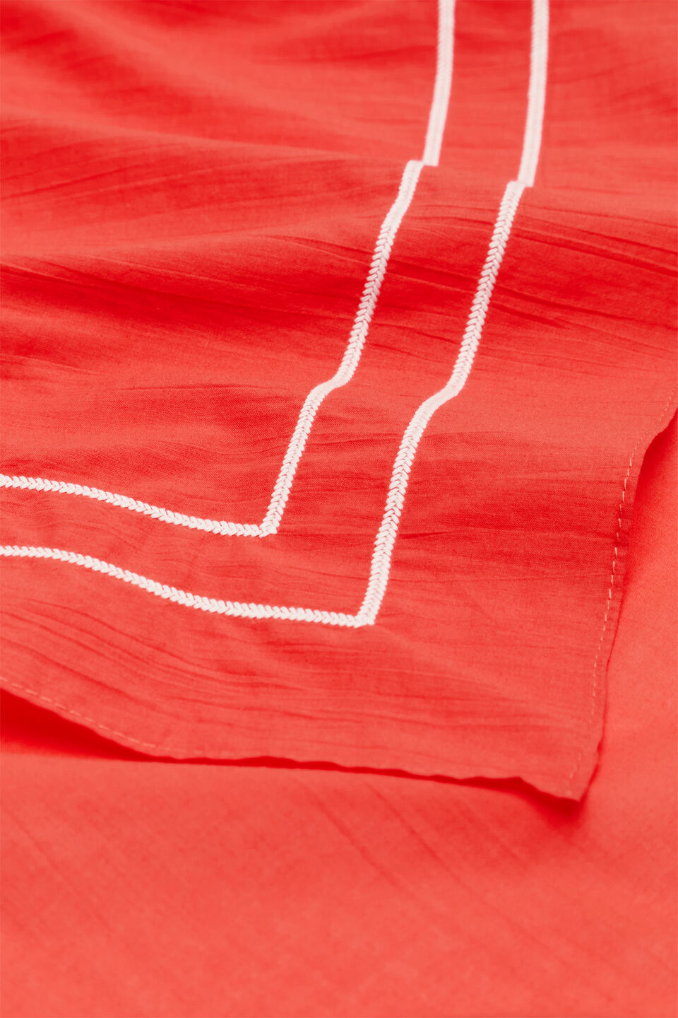 Contrast Trim Pareo  Strawberry Red