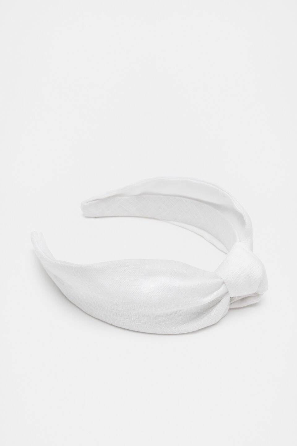 Linen Headband  White