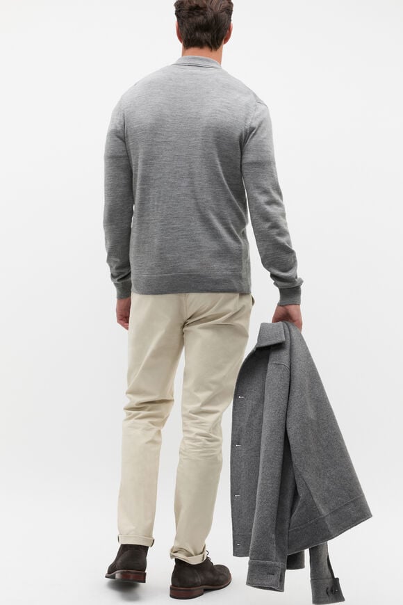 Merino Wool Cardigan  Vintage Grey Marle Merino Wool Cardigan  Vintage Grey Marle  hi-res