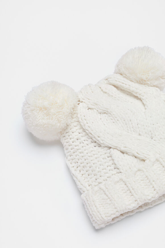 Mini Cable Knit Beanie  Classic Cream  hi-res