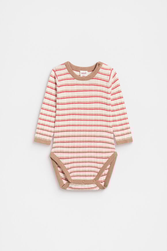 Stripe Knit Bodysuit  Multi Stripe Knit Bodysuit  Multi  hi-res