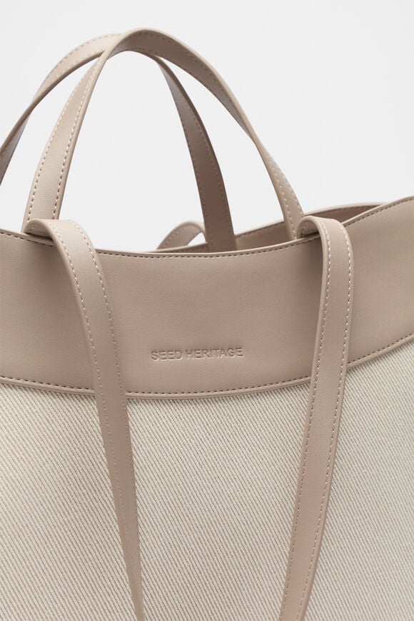 Textured Curved Tote  Cookie Textured Curved Tote  Cookie  hi-res