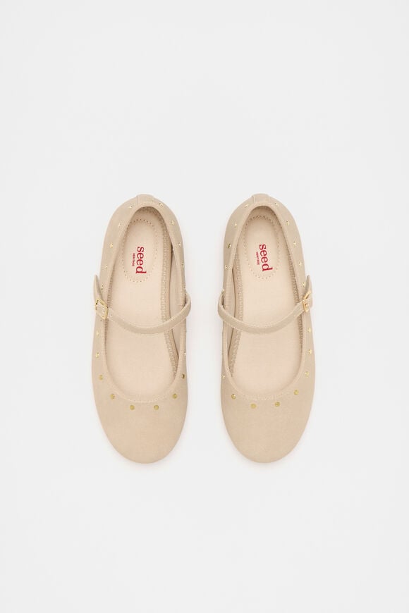 Studded Ballet Flat  Latte Studded Ballet Flat  Latte  hi-res