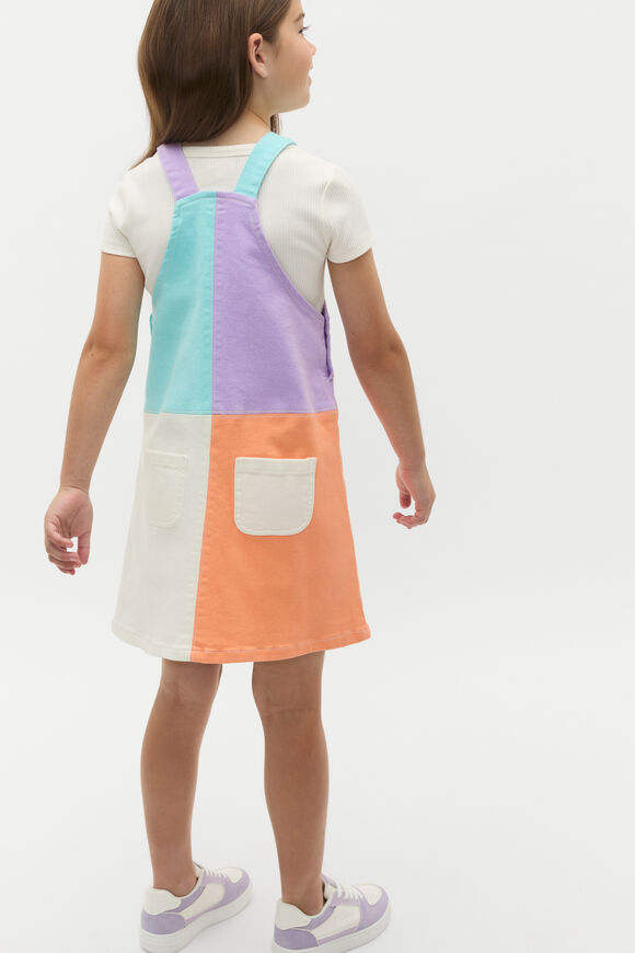 Colourblock Logo Pinafore  Multi  hi-res