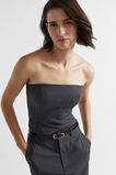 Wool Blend Pinstripe Bodice  Steel Pinstripe  hi-res