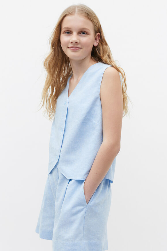 Crossdye Vest  Sky Blue Crossdye Vest  Sky Blue  hi-res