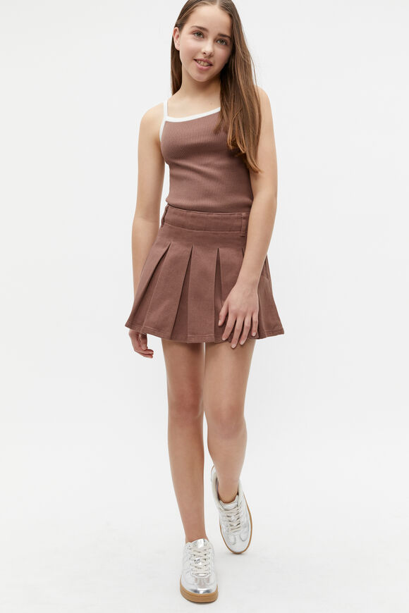 Contrast Knit Tank  Cocoa Contrast Knit Tank  Cocoa  hi-res