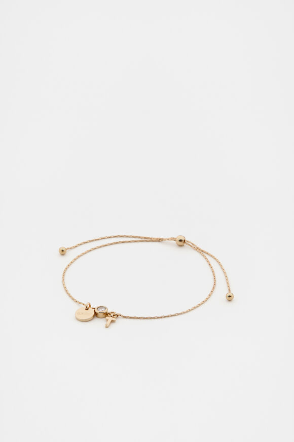 Micro Letter Toggle Bracelet  T Micro Letter Toggle Bracelet  T  hi-res