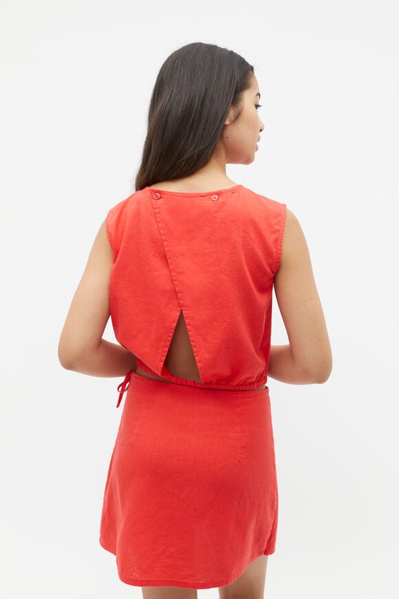 Sleeveless Top  Strawberry Red Sleeveless Top  Strawberry Red  hi-res