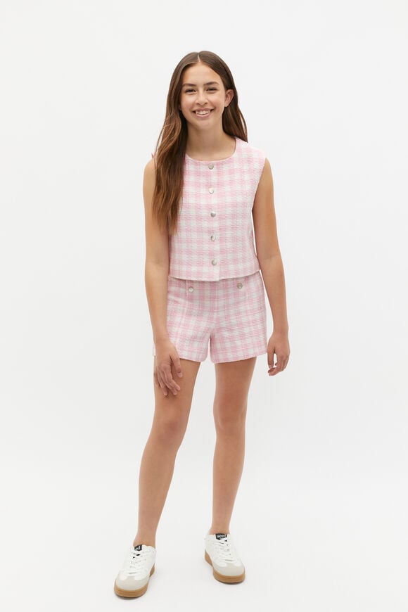 Check Waistcoat  Bubblegum Check Waistcoat  Bubblegum  hi-res