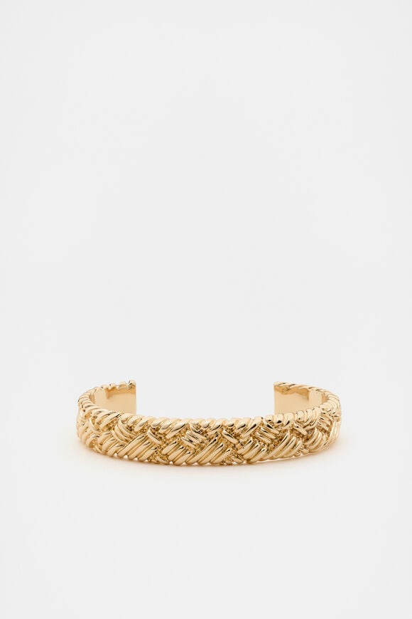 Woven Texture Cuff  Gold Woven Texture Cuff  Gold  hi-res
