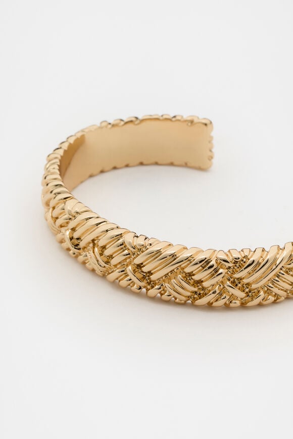 Woven Texture Cuff  Gold Woven Texture Cuff  Gold  hi-res