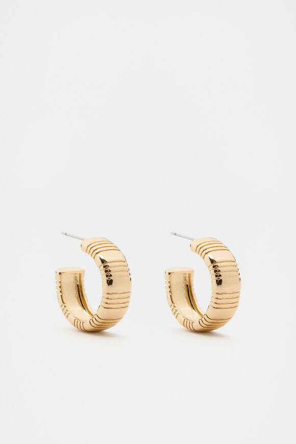 Creases Hoops  Gold  hi-res