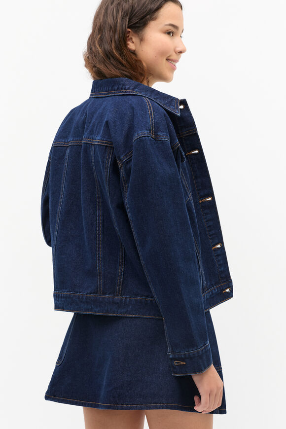 Boxy Denim Jacket  Rinse Wash  hi-res