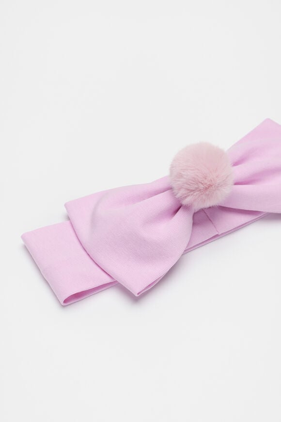 Pom Pom Soft Knit Headband  Fairy Floss Pom Pom Soft Knit Headband  Fairy Floss  hi-res