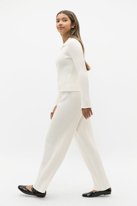 Boucle Knit Top  Light Cream Boucle Knit Top  Light Cream  hi-res