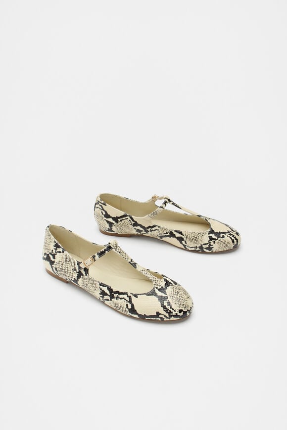Elsie T-Bar Ballet Flat  Snake Print Elsie T-Bar Ballet Flat  Snake Print  hi-res