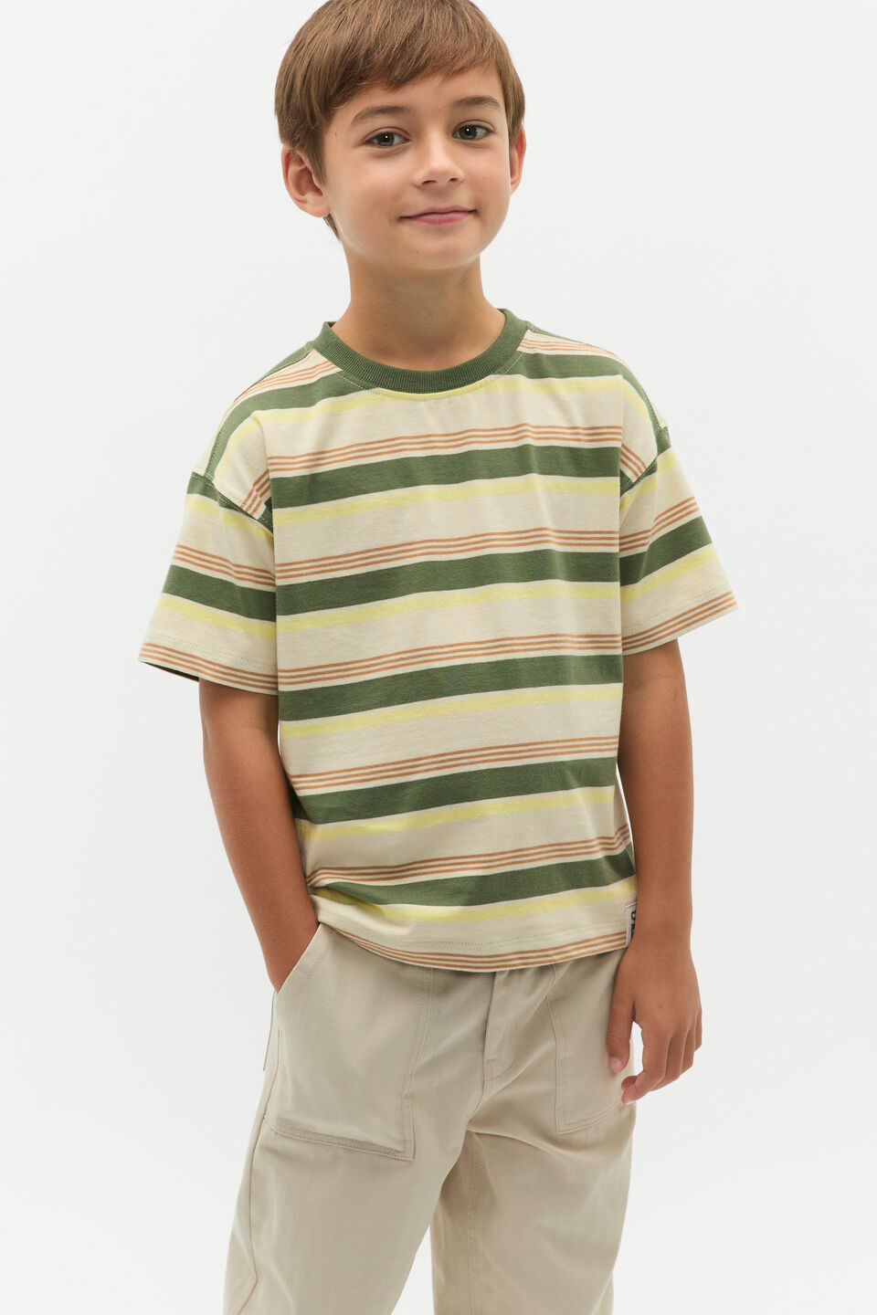 Slouch Stripe Tee  Multi