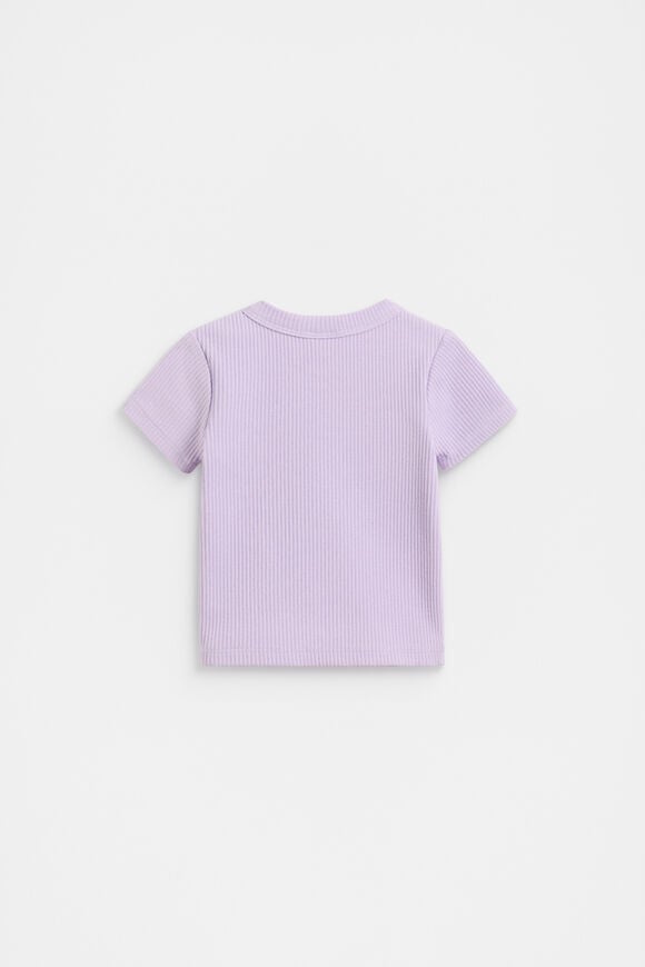 Core Logo Rib Tee  Lavender Core Logo Rib Tee  Lavender  hi-res