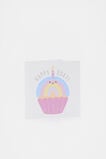 Happy Bday Rainbow Cupcake Card  Multi  hi-res