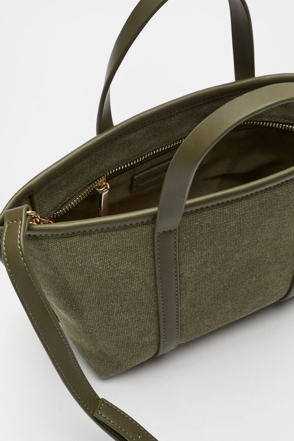 Trim Detail Mini Tote  Olive Leaf Trim Detail Mini Tote  Olive Leaf  hi-res