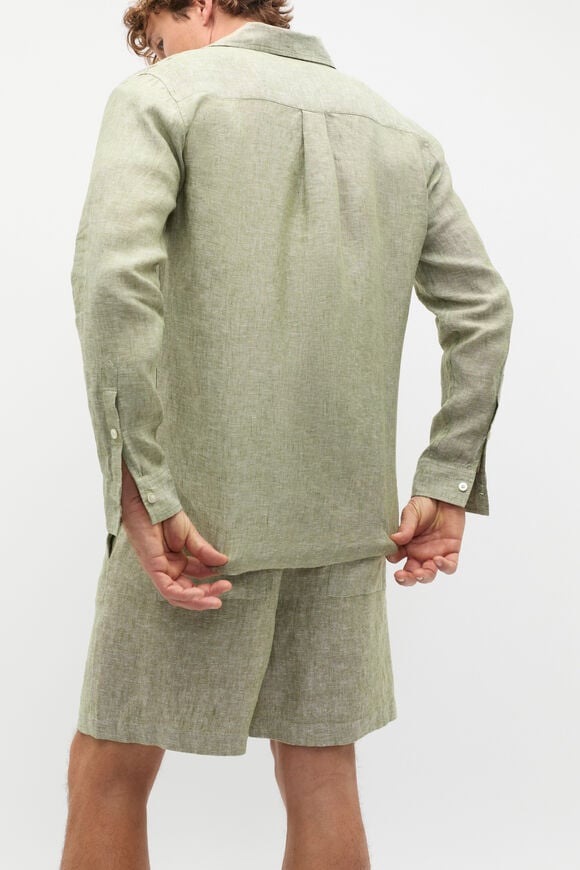 Linen Everyday Shirt  Green Apple Linen Everyday Shirt  Green Apple  hi-res