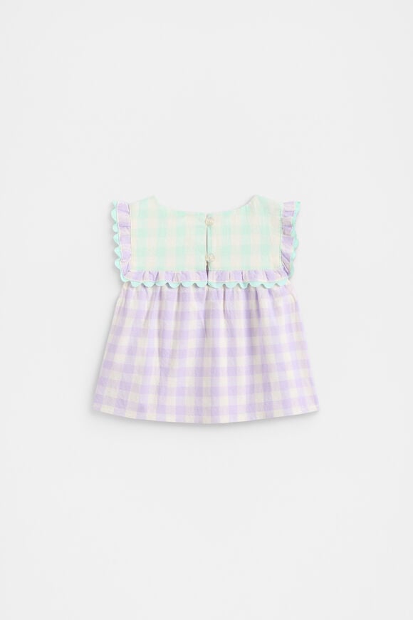 Spliced Gingham Top  Multi Spliced Gingham Top  Multi  hi-res