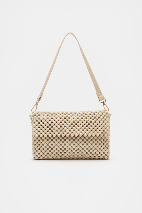 Beaded Shoulder Bag  Ecru  hi-res