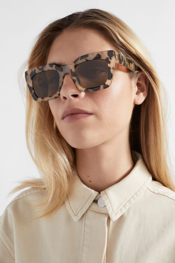 Caitlin Rectangle Sunglasses  Milky Tort Caitlin Rectangle Sunglasses  Milky Tort  hi-res