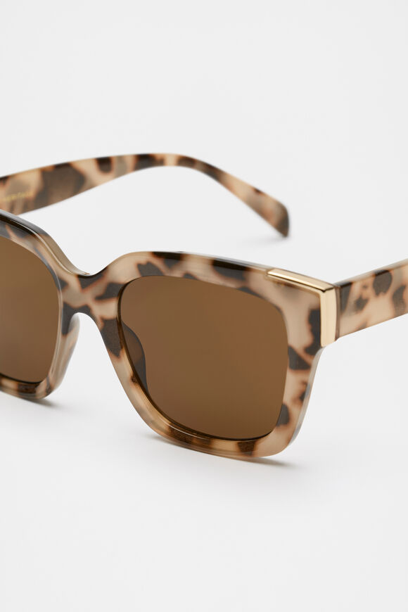 Caitlin Rectangle Sunglasses  Milky Tort Caitlin Rectangle Sunglasses  Milky Tort  hi-res