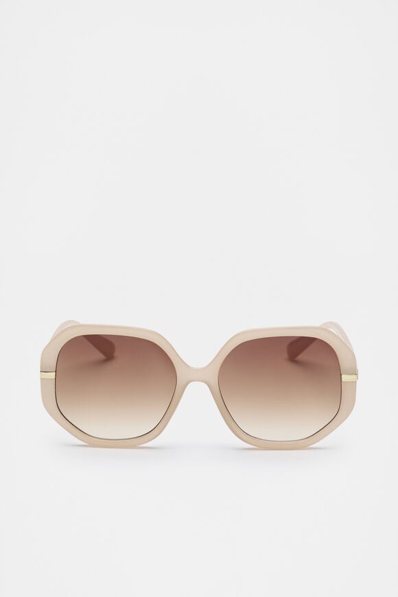Clara Oversized Glam Sunglasses  Nougat Clara Oversized Glam Sunglasses  Nougat  hi-res