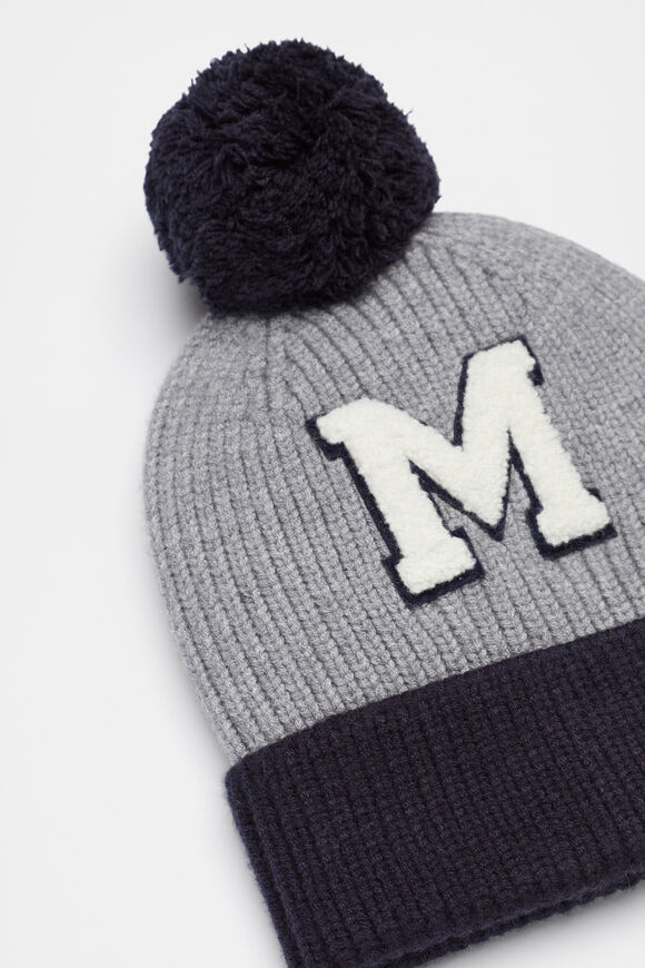 Colourblock Initial Beanie  M Colourblock Initial Beanie  M  hi-res