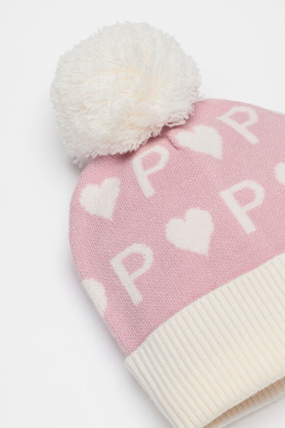 Heart Initial Beanie  P Heart Initial Beanie  P  hi-res