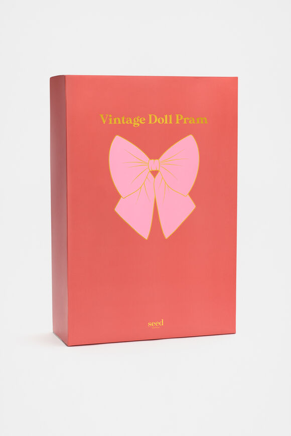 Bow Doll Vintage Pram  Red Bow Doll Vintage Pram  Red  hi-res