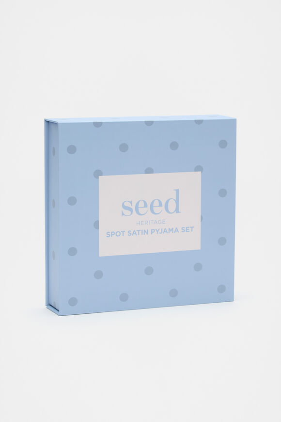 Spot Satin Pyjama  Ocean  hi-res