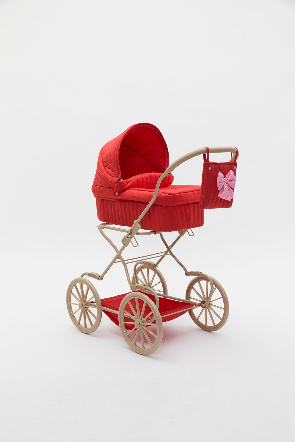Bow Doll Vintage Pram  Red