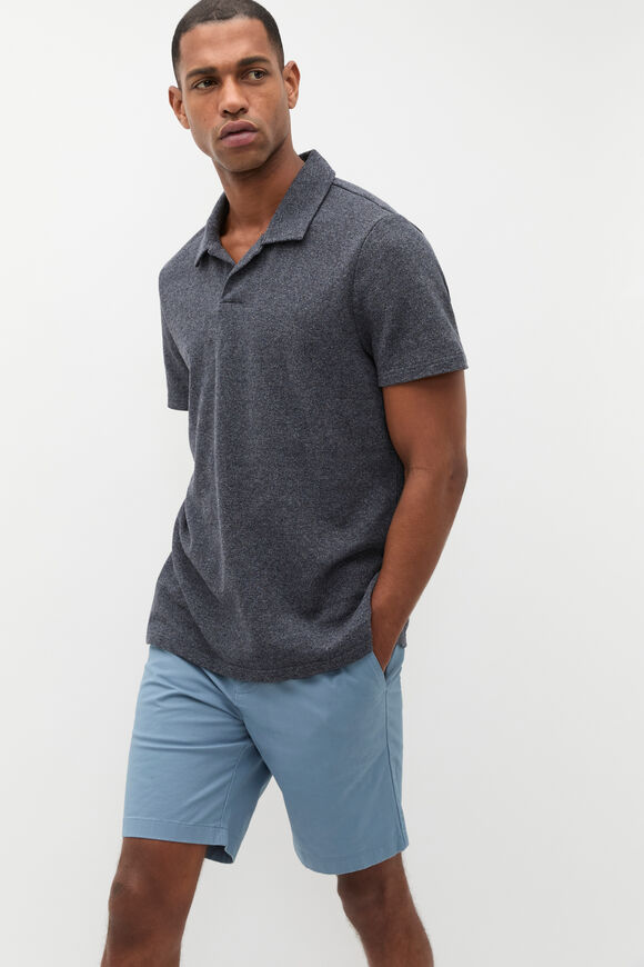 Marled Polo Shirt  Midnight Fleck Marled Polo Shirt  Midnight Fleck  hi-res