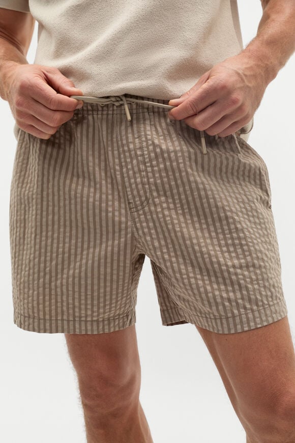 Seersucker Stripe Short  Almond Seersucker Stripe Short  Almond  hi-res
