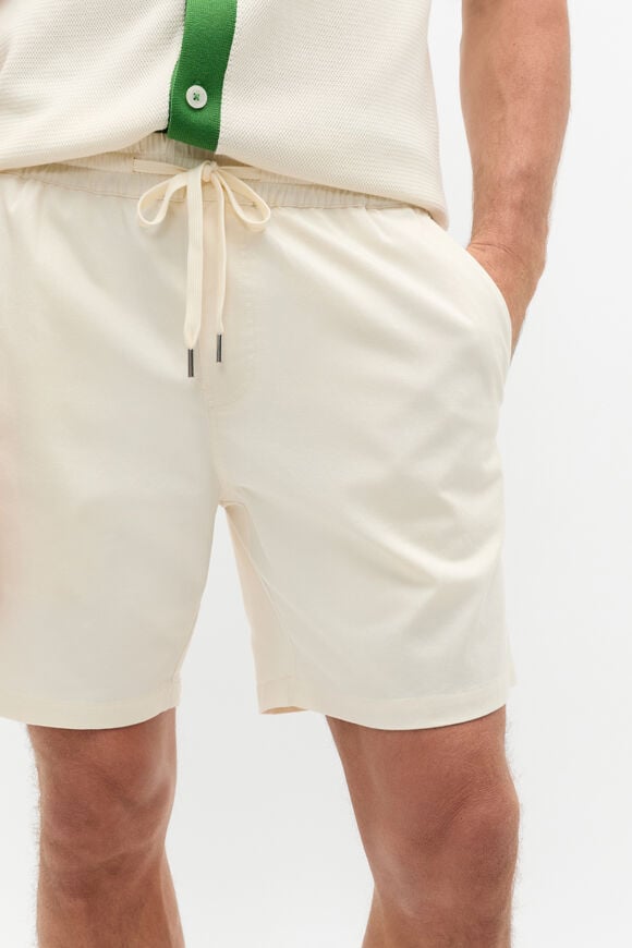 Twill Cotton Short  Off White Twill Cotton Short  Off White  hi-res