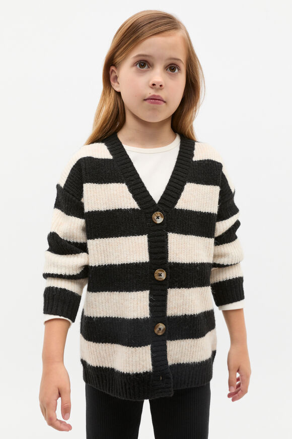 Rib Knit Cardigan  Black Rib Knit Cardigan  Black  hi-res