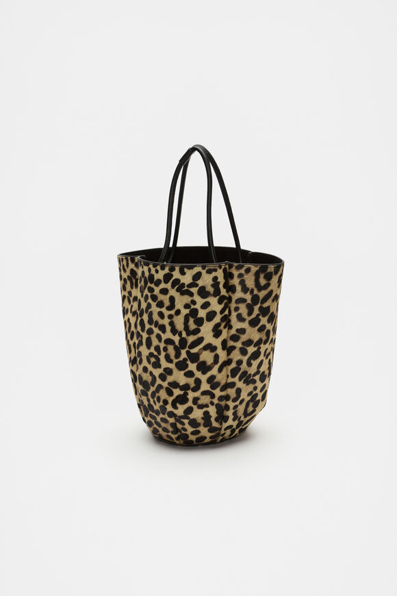 Leather Mini Bucket Bag  Ocelot Leather Mini Bucket Bag  Ocelot  hi-res