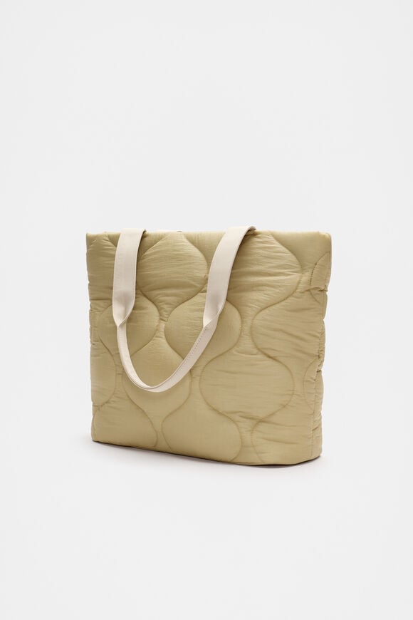 Quilted Tote  Cashew Quilted Tote  Cashew  hi-res