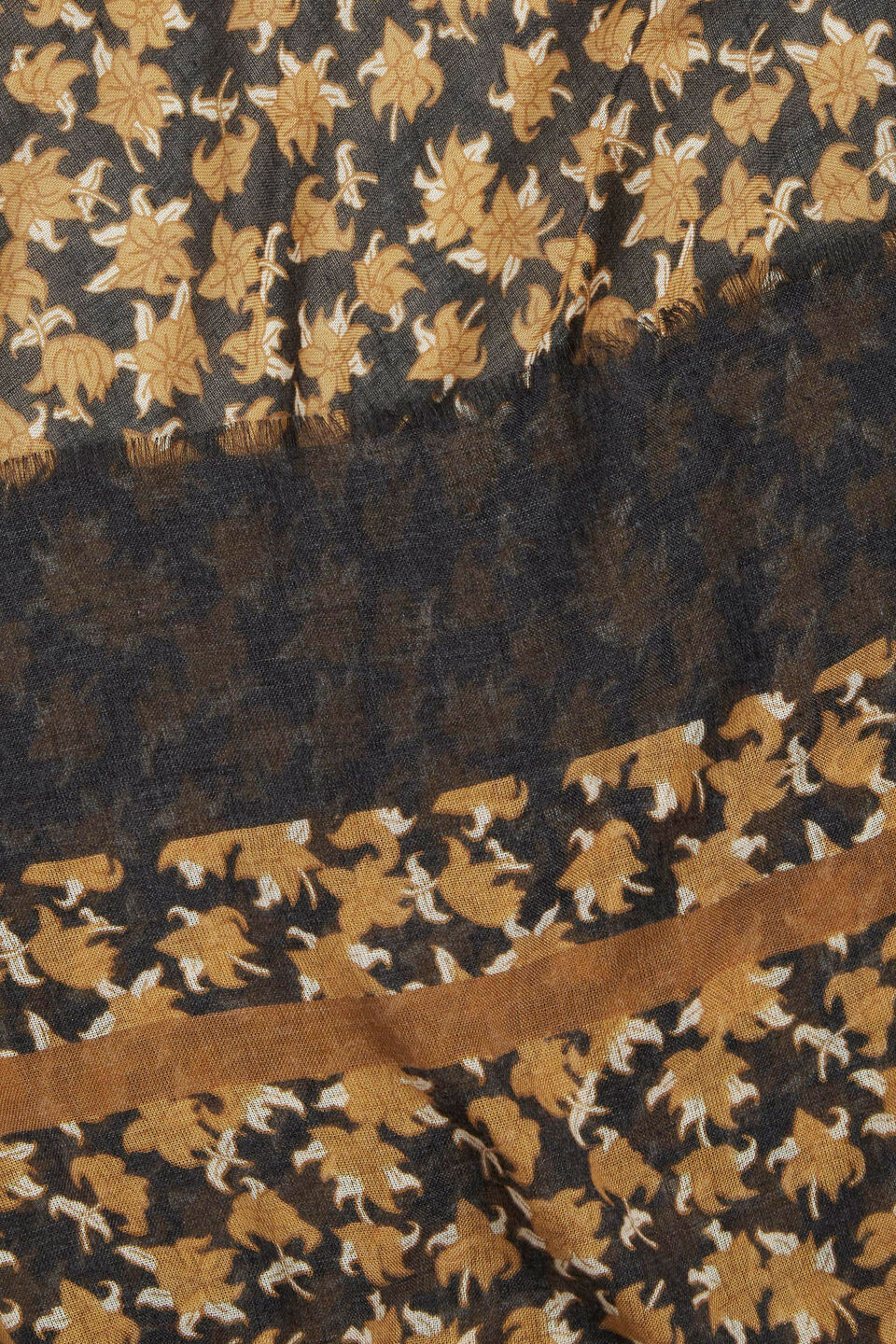 Faded Floral Square Scarf  