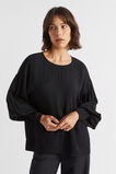 Twill Billow Blouse  Black  hi-res