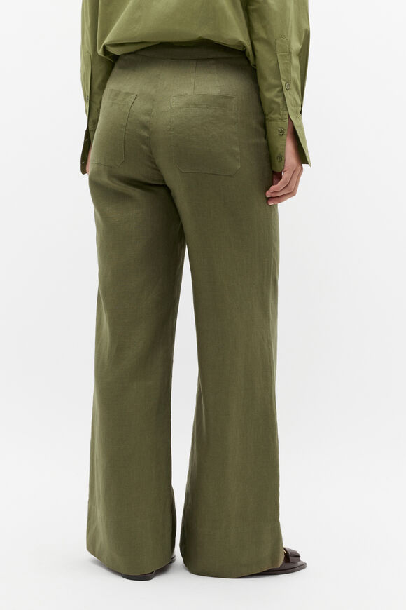 Linen Bell Bottom Pant  Rainforest Linen Bell Bottom Pant  Rainforest  hi-res