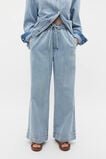 Elasticated Wide Leg Jean  Blue Wash  hi-res