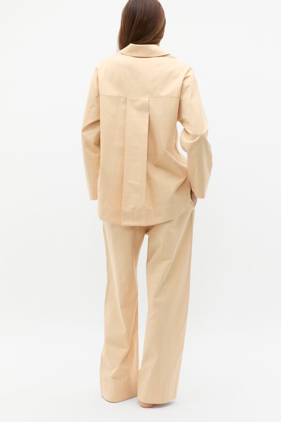 Flannelette Shirt and Pant PJ Set  Marzipan Flannelette Shirt and Pant PJ Set  Marzipan  hi-res