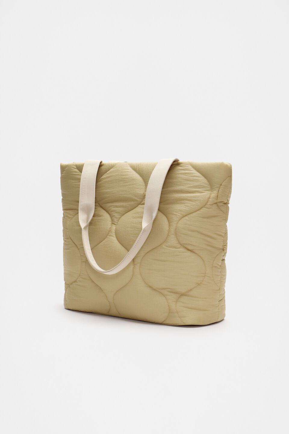 Quilted Tote  Cashew