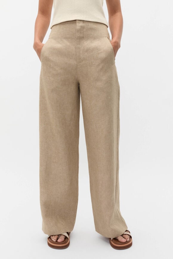 Linen Crossdye Palazzo Pant  Rye Crossdye Linen Crossdye Palazzo Pant  Rye Crossdye  hi-res